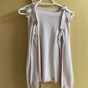 Micheal KORS Pink Sparkle Off the Shoulder shirt